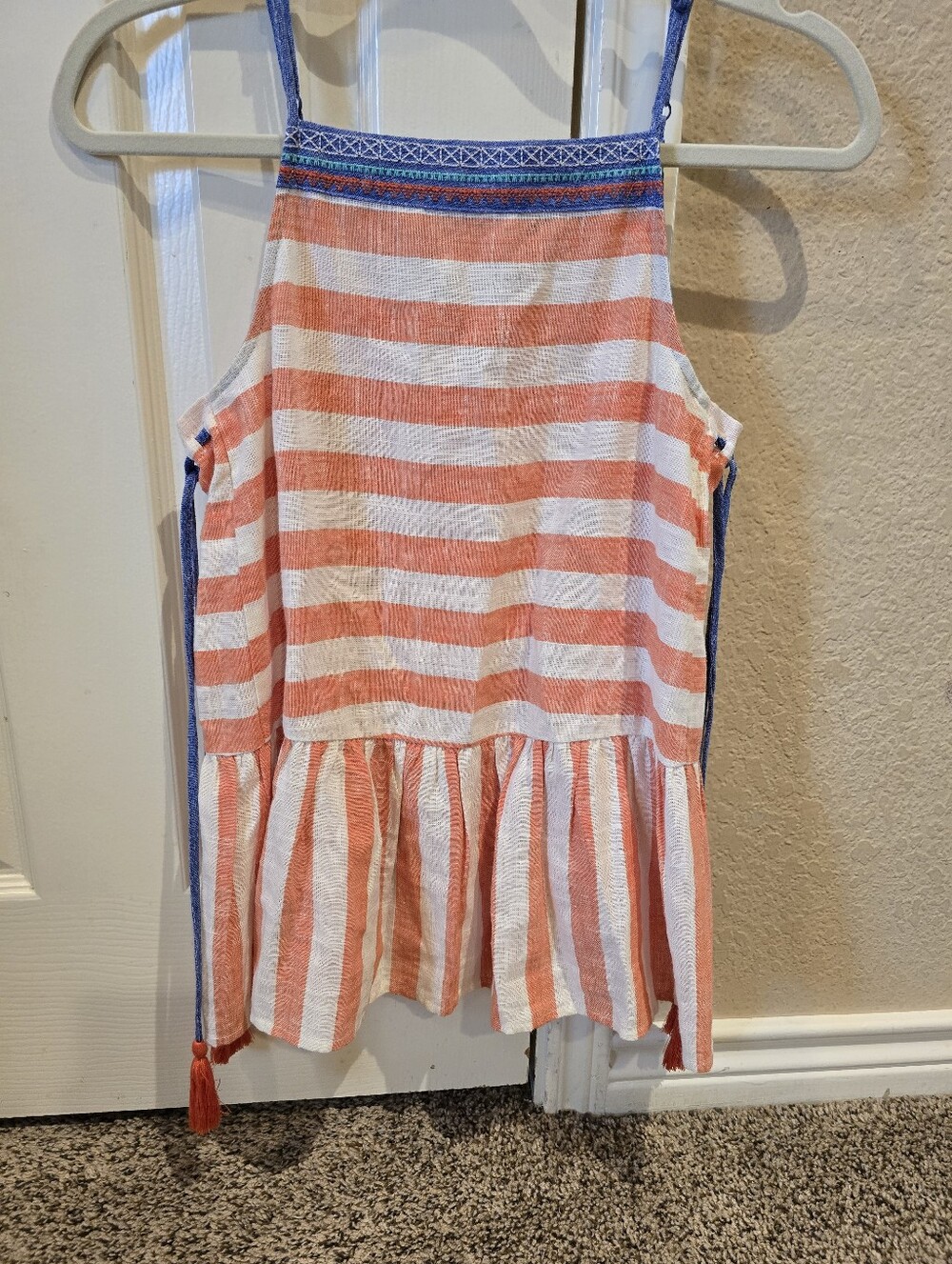 THML Anthropologie boho striped orange top size XS